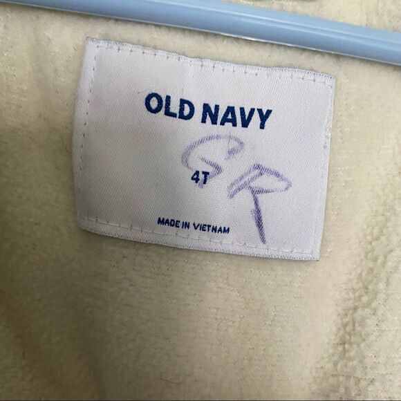 Old Navy Army Green Coat With faux Fur Hood - Picture 7 of 9